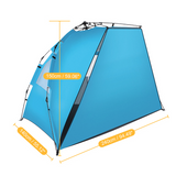 Outdoor Camping Fiberglass Pole Oxford Cloth Beach Tent